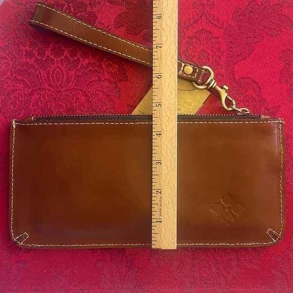 Patricia Nash Tan Floral Embossed Wristlet - Picture 9 of 16